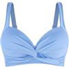 Ocean Blues Bikini push up da donna, senza filo, con dettagli a torsione, con coppe modellate, Blu oltremare, M