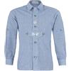 Isar-Trachten Camicia per bambini - Camicia da ragazzo con barretta decorativa e ricamo a stella alpina a quadretti per pantaloni in pelle - Oktoberfest Kirchweih, Blu marino, 128