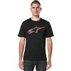 Alpinestars Ageless Shadow Csf Tee T-Shirt da Uomo Maglietta Girocollo Maglia a Maniche Corte Stile Sportivo Nero/Rosso XXL
