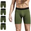 ZLYC Boxer da Uomo in Cotone a Gamba Lunga Confezione da 3/4
