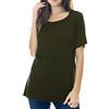 Smallshow Top per Allattamento a Maniche Corta da Donna Camicia Allattamento al Seno
