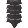 Calvin Klein Slip Hipster Confezione da 5 Uomo Cotone Elasticizzato, Nero (Black W Black WB), XS
