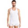 FINN Canotta Dimagrante Uomo - Canottiera Snellente Senza Maniche in Cotone - Maglia compressiva Body Shaper per Una Pancia più Piatta Bianco 5XL
