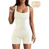 Merlvida Tuta Intera Donna Corto Jumpsuit Sportivo Senza Cuciture Completo Palestra Elasticizzato Tutina Aderente Elegante Body Sexy Estivo Lifting Gym Yoga Workout