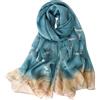STORY OF SHANGHAI Foulard Donna Seta di 100% Seta, Stola Elegante Cerimonia Chiffon Leggera, Sciarpa Primaverile con Fantasia Colori, Adatto a molteplici occasioni