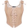 Scarlet Darkness Corsetto rinascimentale da donna, vintage, con lacci, in velluto