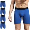 ZLYC Boxer da Uomo in Cotone a Gamba Lunga Confezione da 3/4