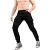 Instinct I Pantaloni Uomo Cargo con Tasche Laterali Slim Fit Autunno Inverno Caldi, Pantaloni Militari Tasconati Multitasche Casual da Lavoro