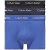 Calvin Klein Boxer Uomo 3 Pack 3 PK Low Rise Trunk Elasticizzati, Black/Blueshadow/Cobaltwater Dtm Wb, XL
