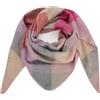 Gloop Sciarpa da donna XXL a maglia, triangolare, morbida, senza graffi sulla pelle, 200 x 140 cm, Beige/Rosa, Taglia unica