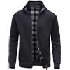 MeiLayM Uomo Autunno Inverno Cardigan Casual Maglione Lavorato a Maglia Cerniera Intera Giacca con Collo Alto e Cardigan in Pile Caldo Stand Collare Felpa Manica Lunga Nero,M