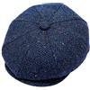 ZRWASKA® Cappellini piatti da uomo UK 8 pannelli Peaky Flat Baker Boy Cappelli in lana - Gatsby Tweed Tessuto di lana stile Newsboy Donna Baker 1920s Cappello piatto da uomo tinta unita a spina di