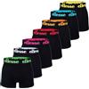 Ellesse Yema, boxer da uomo, confezione da 7 pezzi, con logo, senza intervento, cotone elasticizzato