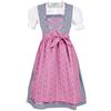 Isar-Trachten Isar Trachten Ragazza Vestito Tradizionale Bavarese per Bambine Blu Marino Rosa Fucsia con Blusa, Blu Marino Rosa Fucsia Marine Pink