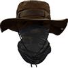 ehsbuy Cappello Mimetico Pescatore Tesa Large Safari Traspirante Boonie Hat Scaldacollo Tattica Mimetica Vegetata per Uomo Pesca Cacca Jungle Paintball CS
