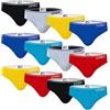 Channo Boxer o Slip per Bambini, in Cotone, Tinta Unita o con Stampa - Confezione da 12, Slip Uomo, 8-10 Anni