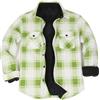 ZENTHACE Giacca camicia da uomo in flanella scozzese calda foderata in pile Sherpa (completamente foderata in pile Sherpa), XL