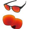 PapaViva - Lenti di ricambio per occhiali da sole Oakley Latch OO9265 53mm - Montatura precisa, protezione UV e resistente agli urti, Rosso fuoco, Latch