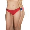 A.A UNDERWEAR - Mutande Donna - Brasiliano Slip in Morbido Cotone e Modal - Biancheria Intima Sexy - Non Abbassa - Confezione da 3 Pezzi (Multicolore Blu/Rosso/Corallo, M)