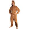 Marvel Pigiama Intero Uomo - Caldo Pigiamone in Pile con Cappuccio S-3XL - Pigiami Invernali Interi Gadget Regalo (Marrone Groot, L)