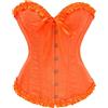 KUOSE Corsetto da donna nero modellante overbust top taglie forti S-6XL, Arancione, 6-8
