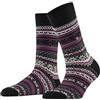Burlington Fair Isle Delight W So lana fantasia 1 paio, Calzini Donna, Nero Black 3000, 36-41