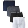 ITRAT Boxer classici da uomo con elastico in vita, con bottoni, design elasticizzato, traspirante, colori assortiti, confezione multipla da 3, Nero, Grigio Navy Bianco, S
