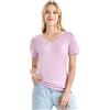 Merino Protect 100% Lana Merino Magliette Donne Collo V Maniche Corte Resistenza Odore Strato Base Viaggio Escursionismo Base Layer