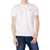 U.S. POLO ASSN. Crew Neck Small Pony T-Shirt, Bianco, L Uomo