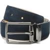 Riemen & Co DTCH.FIT Cintura in pelle scamosciata Oliver - fibbia regolabile in ghisa rossa - larghezza 3,5 cm