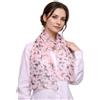 Basic Sense Sciarpa da collo in chiffon con farfalle, morbida, leggera e versatile, accessorio alla moda da donna, Rosa pesca., Etichettalia unica