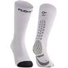 FLOKY GRF MEDIUM calze biomeccaniche per sport alto impatto. Calza a compressione Basket, Volley, Crossfit, Hydrox. Protezione tendine d'Achille e muscoli, massima riduzione vibrazioni. (Bianco, L-XL)