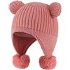 KAKU NANU Cappello Unsex Invernale Bimbo Berretto Bambina con PON PON 6 Mesi-4 Anni Cappello Neonato Termico Fleece Scalda Orecchie Colore Multiplo
