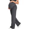 DeHolifer Pantaloni per Donne Incinte Leggings Gamba Dritta Pantalone Premaman Leggins Supporto Addominale Pantaloni a Vita Alta Elasticizzati Pants Morbidi Comodi Pantalone per Gravidanza Leggings da Yoga