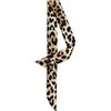 sourcing map Sciarpa sottile da donna, sottile, lunga, alla moda, con stampa leopardata, fascia per capelli, accessorio per borsa, Marrone chiaro, 88x5cm/35x2 inches(LxW)