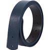 KONGNY 3,3cm Cinghia da Uomo Senza Fibbia Cintura Uomini, Blu, 115cm