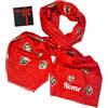 AmiAmarena Regalo donna personalizzato. Sciarpa donna personalizzata con ricamo in confezione regalo. Sciarpa invernale idea regalo mamma, nonna, maestre (Rosso Rose, L)