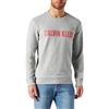 Calvin Klein L/S Sweatshirt Parte Superiore del Pigiama, Grey Heather W/Strawberry Field, XL Uomo