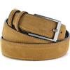 La Bottega del Calzolaio Cintura camoscio marrone chiaro color cammello uomo donna 3,5 cm artigianale made in Italy (125 cm (54/56 EU))