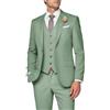 SPTALLFITJSV Completo da Uomo in 3 Pezzi, Slim Fit, da Sposa, Elegante, con Un Bottone, Giacca Monopetto, Gilet e Pantaloni, Verde Salvia Polveroso, XX-Large