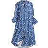 Saklifuo Camicia da notte lunga da donna in flanella, camicia da notte con bottoni, camicia da notte a maniche lunghe