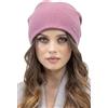 Vivisence Invernale Cappello Classico da Donna in Morbido E Caldo Filato di Lana con Fodera Interna Tre Pieghe sul Retro per Una vestibilità Perfetta, Rosa,Taglia Unica