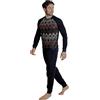 ALV by Alviero Martini Pigiama da Uomo Lungo in Tessuto Jacquard Punto Milano, Vari Modelli E Taglie (IT, Testo, XXL, Regular, Regular, ALP611-Blu)