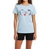 In One Clothing Pigiama corto da bambina - morbido jersey in 100% cotone - con motivo cavalli, Azzurro - Cavalli innamorati, 128