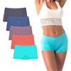 Ruxia Slip da donna, senza cuciture, in nylon, spandex, elasticizzato, confezione da 5, (Erba verde, blu, caffè leggero, arancio, nero), S