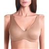 LORMAR Reggiseno con Ferretto in Microfibra Ultravela 1431 Imbottiture Supersoft Estraibili, Effetto Seta Ultra Shine - Talco Shine, 5B