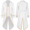 Generico Cappotto da Uomo Gotico Steampunk, Giacca Vintage Medievale vittoriana Uniforme Lungo Smoking, Rinascimentale, Pirata, Vampiro, Feste, Cosplay, Costumi per Adulti e Uomini,Pratico