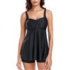 FLYILY Donne 2 Pezzi Tankini Sets Twist Front Tankini Top con Boyshorts Tummy Control Costume da Bagno Floreale