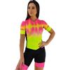 Generic 12 Colori Donne Viola Manica Corta Femminile Ciclismo Tuta Donna Tuta Ciclismo Abbigliamento Triathlon Pantaloncini XS-4XL
