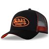 Von Dutch - Cappello Uomo & Donna Regolabile, Cappello Trucker DOM, nero/arancione, Taglia unica
